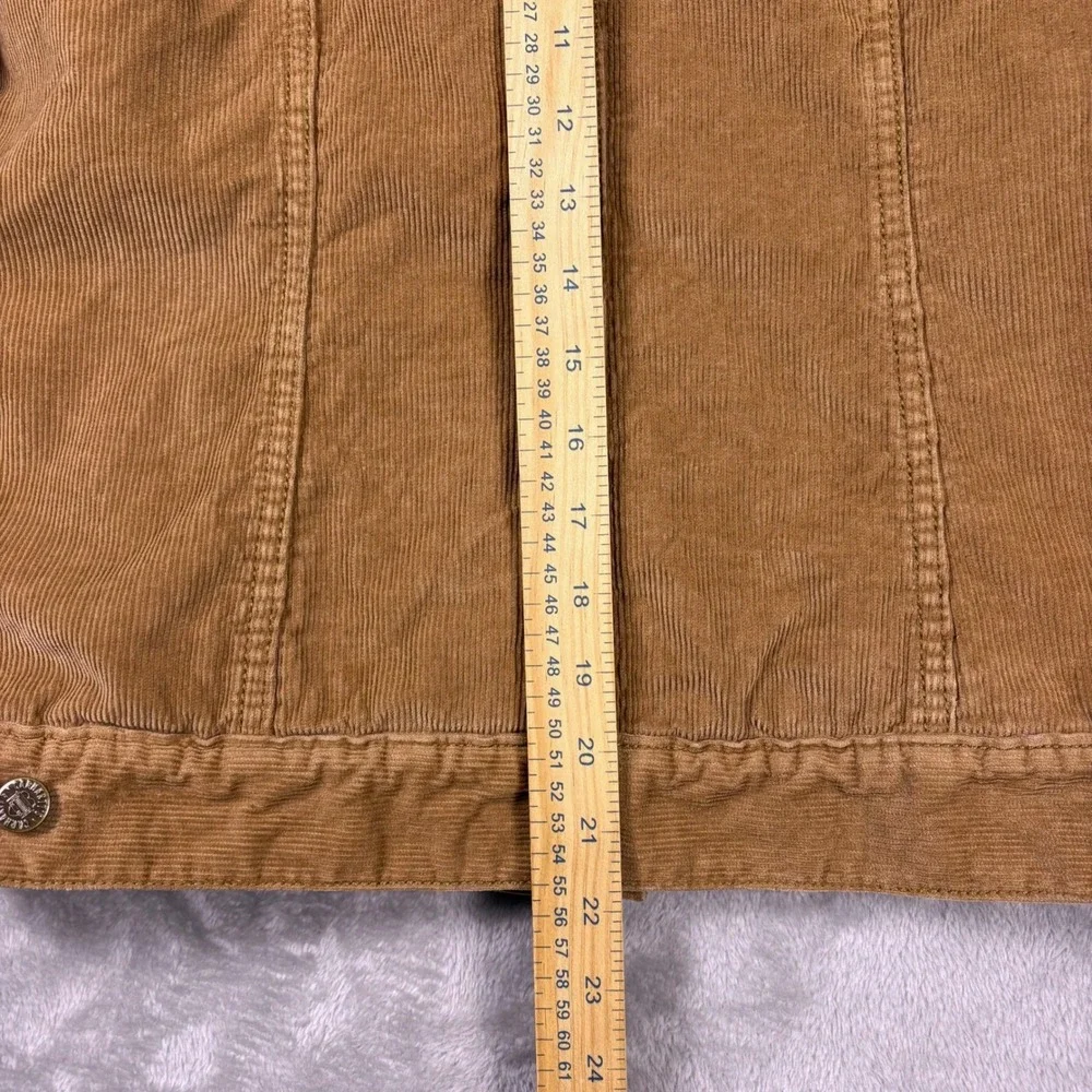 Carhartt Sherpa Lined Corduroy Jacket Women's‎ Small Tan Trucker Coat Work Wear